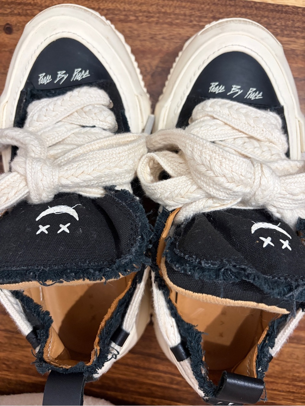 NWOT-  xVESSEL GOP Lows Black White Deconstructed Shoes Women 8 Men 6